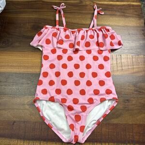 Hanna Anderson Girls Polkadot One piece Swimsuit, size 10